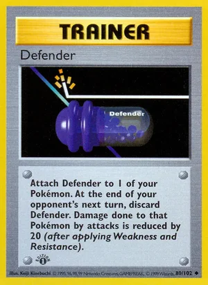 Defender 080/102 Uncommon, Base Set Pokémon TCG card