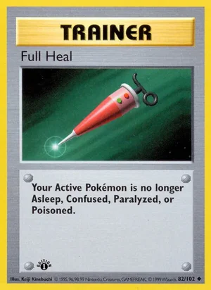 Full Heal 082/102 Uncommon, Base Set Pokémon TCG card