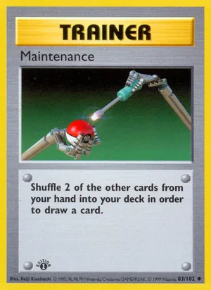 Maintenance 083/102 Uncommon, Base Set Pokémon TCG card