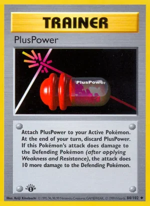 PlusPower 084/102 Uncommon, Base Set Pokémon TCG card