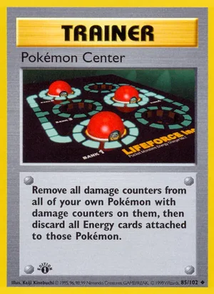 Pokemon Center 085/102 Uncommon, Base Set Pokémon TCG card