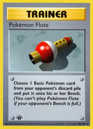 Pokemon Flute 086/102 Uncommon, Base Set Pokémon TCG card