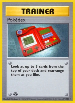 Pokedex 087/102 Uncommon, Base Set Pokémon TCG card