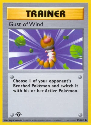 Gust of Wind 093/102 Common, Base Set Pokémon TCG card