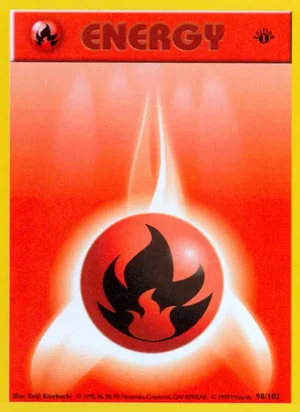 Fire Energy 098/102 Common, Base Set Pokémon TCG card