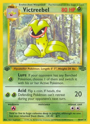 Victreebel (30) 030/064 Rare, Jungle Pokémon TCG card