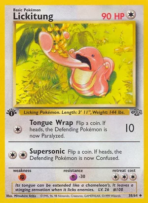 Lickitung 038/064 Uncommon, Jungle Pokémon TCG card