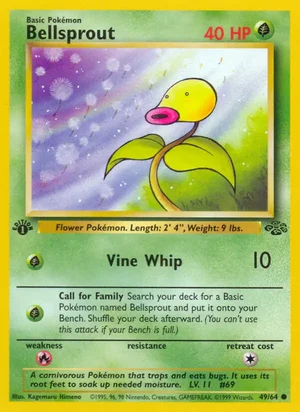 Bellsprout 049/064 Common, Jungle Pokémon TCG card