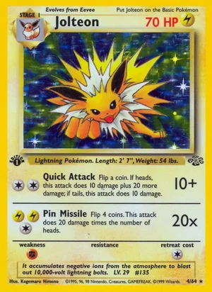 Jolteon (4) 004/064 Holo Rare