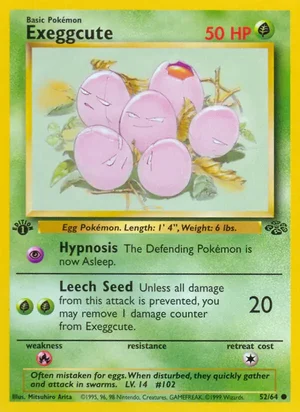 Exeggcute 052/064 Common, Jungle Pokémon TCG card