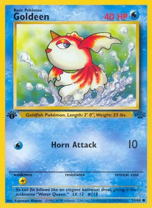Goldeen 053/064 Common, Jungle Pokémon TCG card