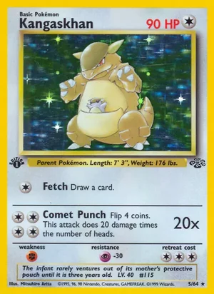 Kangaskhan (5) 005/064 Holo Rare, Jungle Pokémon TCG card