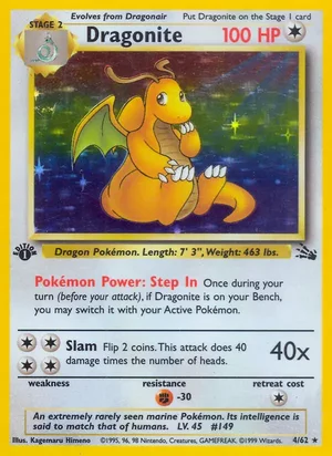 Dragonite (4) 004/062 Holo Rare