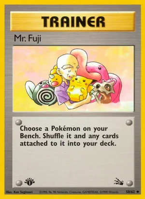 Mr. Fuji 058/062 Uncommon, Fossil Pokémon TCG card
