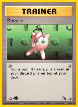Recycle 061/062 Common, Fossil Pokémon TCG card