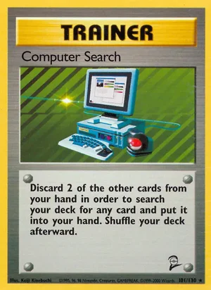 Computer Search 101/130 Rare, Base Set 2 Pokémon TCG card