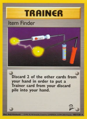 Item Finder 103/130 Rare, Base Set 2 Pokémon TCG card