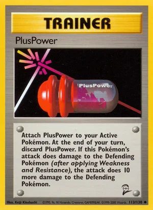 PlusPower 113/130 Uncommon, Base Set 2 Pokémon TCG card