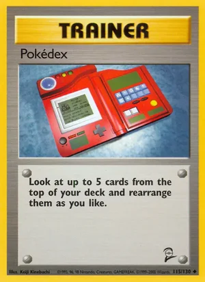 Pokedex 115/130 Uncommon, Base Set 2 Pokémon TCG card
