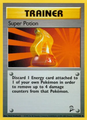 Super Potion 117/130 Uncommon, Base Set 2 Pokémon TCG card