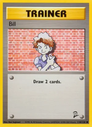 Bill 118/130 Common, Base Set 2 Pokémon TCG card