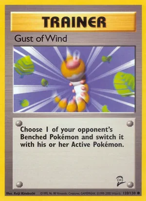 Gust of Wind 120/130 Common, Base Set 2 Pokémon TCG card