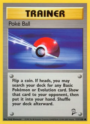 Poke Ball 121/130 Common, Base Set 2 Pokémon TCG card