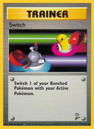 Switch 123/130 Common, Base Set 2 Pokémon TCG card