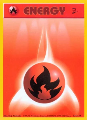 Fire Energy 126/130 Common, Base Set 2 Pokémon TCG card