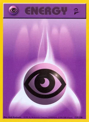 Psychic Energy 129/130 Common, Base Set 2 Pokémon TCG card