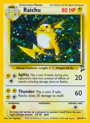 Raichu 016/130 Holo Rare
