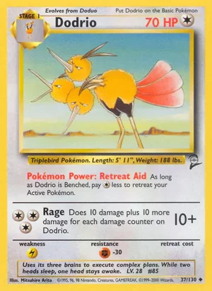Dodrio 037/130 Uncommon, Base Set 2 Pokémon TCG card