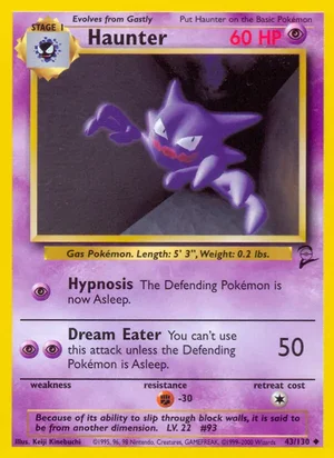Haunter 043/130 Uncommon, Base Set 2 Pokémon TCG card