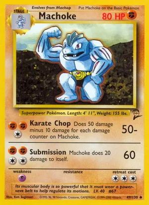 Machoke 049/130 Uncommon, Base Set 2 Pokémon TCG card