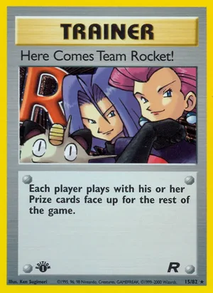 Here Comes Team Rocket! (15) 015/082 Holo Rare, Team Rocket Pokémon TCG card