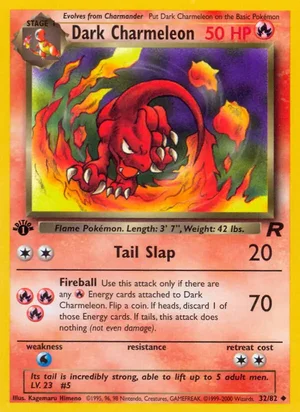 Dark Charmeleon 032/082 Uncommon, Team Rocket Pokémon TCG card