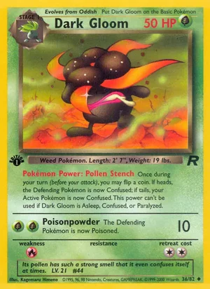Dark Gloom 036/082 Uncommon, Team Rocket Pokémon TCG card
