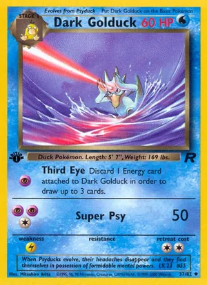 Dark Golduck 037/082 Uncommon, Team Rocket Pokémon TCG card