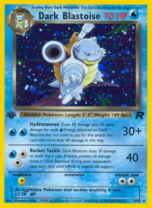 Dark Blastoise (3) 003/082 Holo Rare