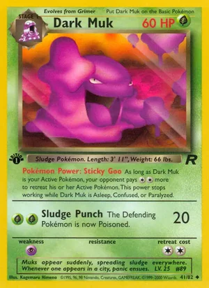 Dark Muk 041/082 Uncommon, Team Rocket Pokémon TCG card