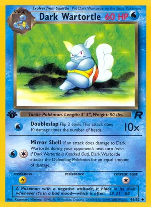 Dark Wartortle 046/082 Uncommon, Team Rocket Pokémon TCG card