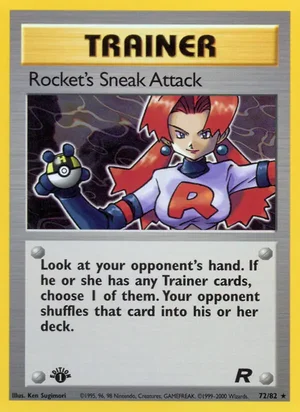 Rocket's Sneak Attack (72) 072/082 Rare, Team Rocket Pokémon TCG card