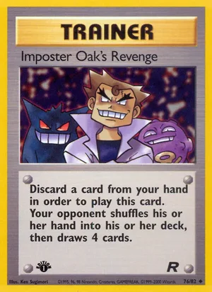 Imposter Oak's Revenge 076/082 Uncommon, Team Rocket Pokémon TCG card