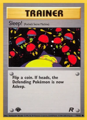 Sleep! (Rocket's Secret Machine) 079/082 Common, Team Rocket Pokémon TCG card