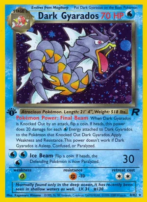 Dark Gyarados (8) 008/082 Holo Rare