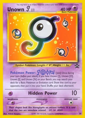 Unown J — Black Star Promo 38