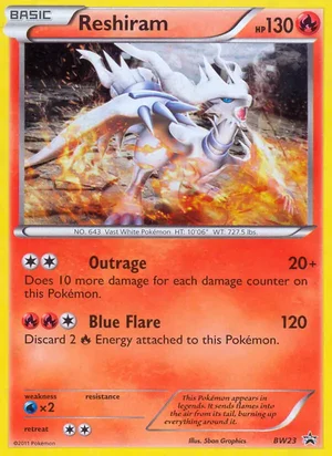Reshiram — Black Star Promo BW23
