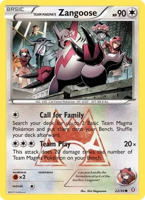 Team Magma's Zangoose 22/34