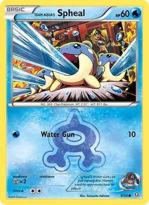 Team Aqua's Spheal 3/34