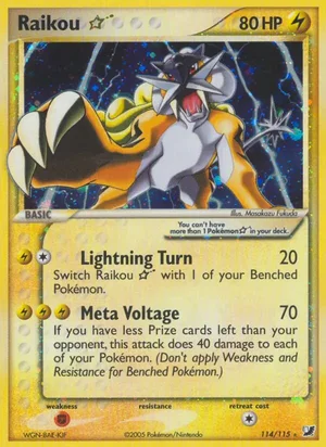 Raikou Gold Star card, EX Unseen Forces
